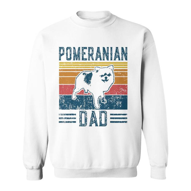 Dog Pomeranian Dog Pom Papa - Vintage Pomeranian Dad Sweatshirt