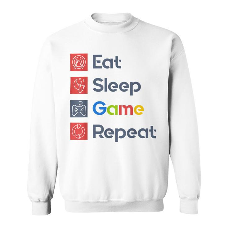Eat Sleep Game Repeat Sweatshirt