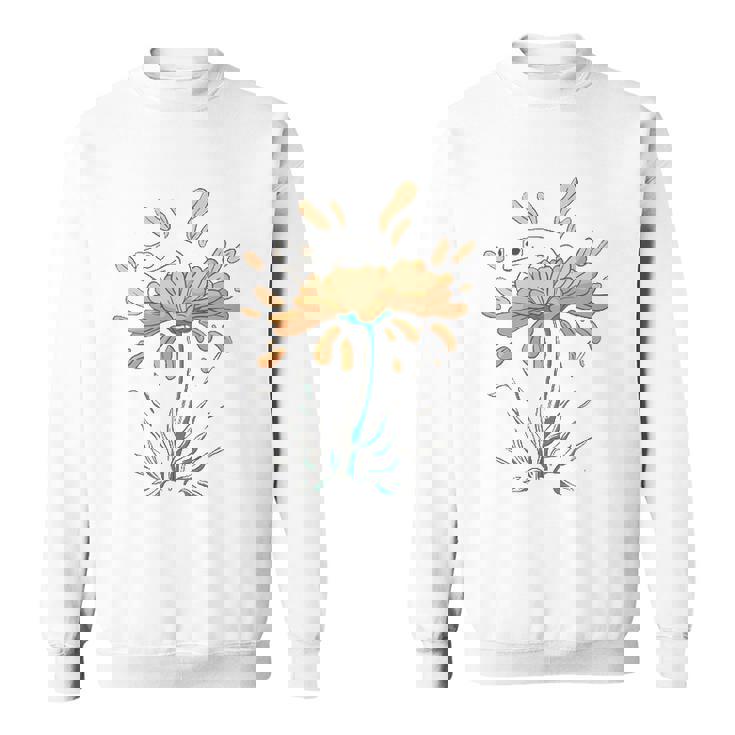 Frog On Flowers Nature Flower Leaves Petals Sweatshirt