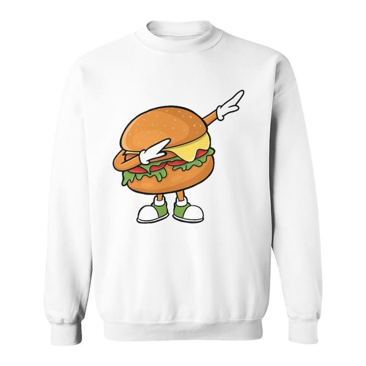 Funny Hamburger Art Men Women Cheeseburger Meat Eater  Sweatshirt