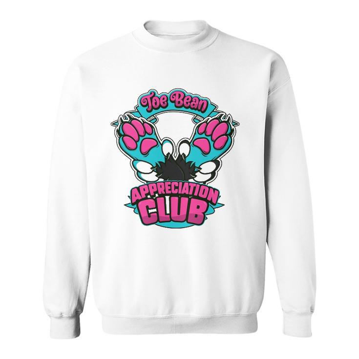 Furry Fursona Fandom Toe Beans Toe Bean Appreciation Club Sweatshirt