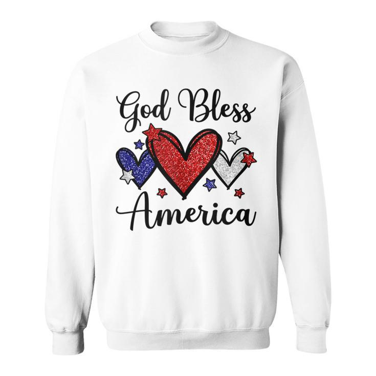 God Bless America Patriotic 4Th Of July Motif For Christians  Sweatshirt
