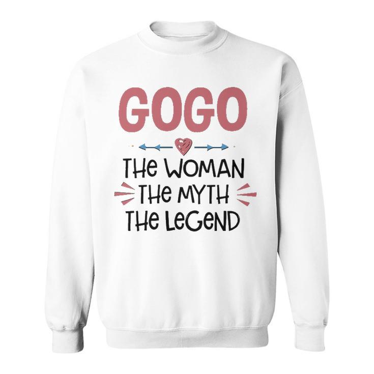 Gogo Grandma Gift   Gogo The Woman The Myth The Legend Sweatshirt