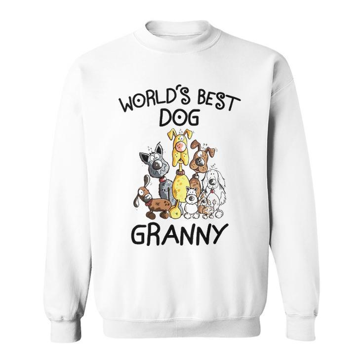 Granny Grandma Gift   Worlds Best Dog Granny Sweatshirt