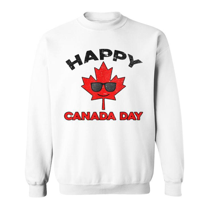 Happy Canada Day Funny Maple Leaf Canada Day Kids Toddler  Sweatshirt