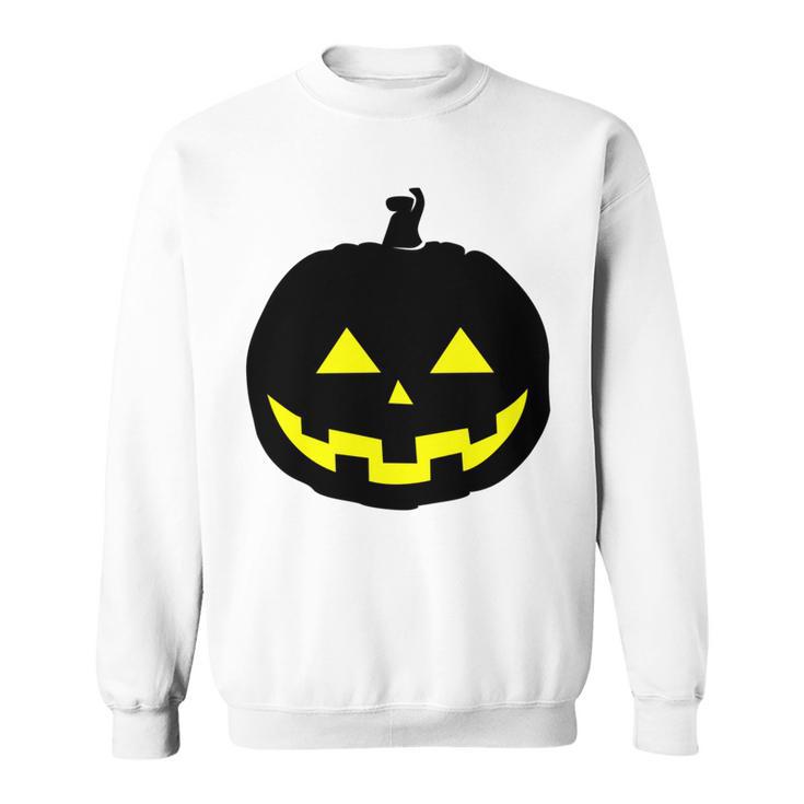 Happy Halloween Scary Black Pumpkin Pattern Sweatshirt