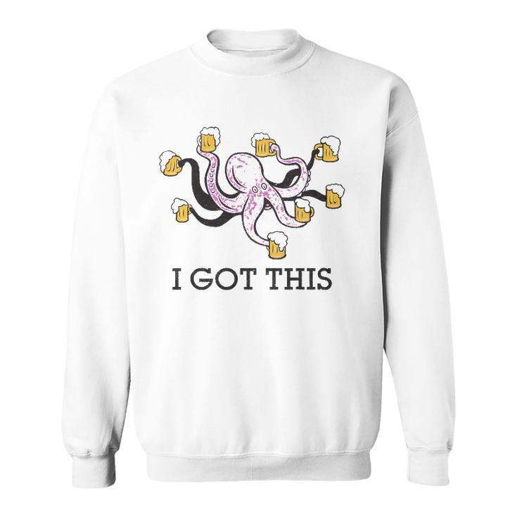 I Got This Funny Beer Octopus Bartender Server Sweatshirt