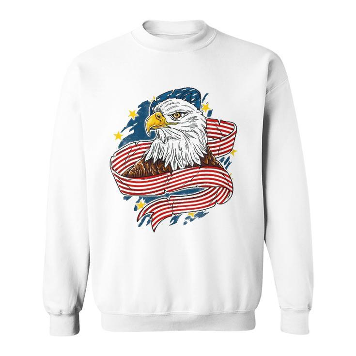 July 4Th American Flag Usa Memorial Patriotic Eagle Pride Sweatshirt