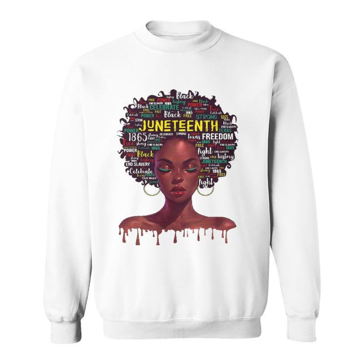 Juneteenth S For Women Afro Beautiful Black Pride 2022 African American Sweatshirt