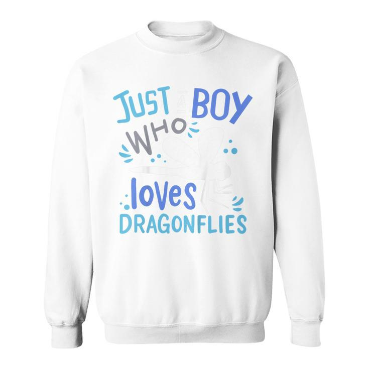 Kids Dragonfly Just A Boy Who Loves Dragonflies Gift  V2 Sweatshirt