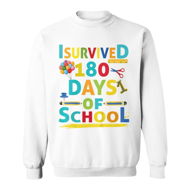 Kids I Survived 180 Days Of School 2022 Class Activity Teacher  Sweatshirt
