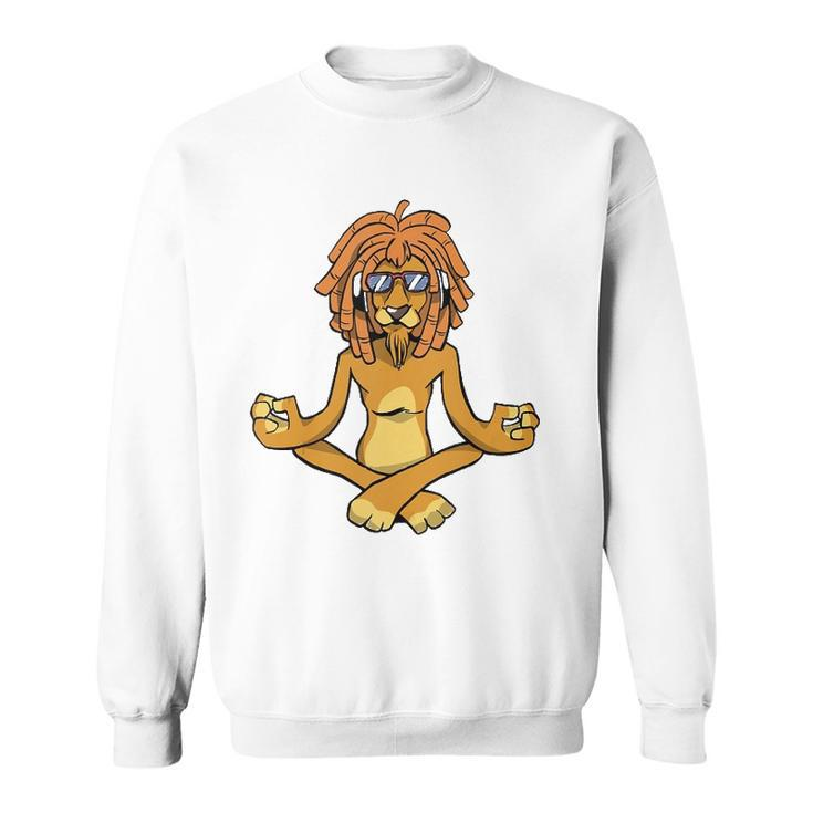 Lion Doing Meditation - Funny Yoga Sweatshirt