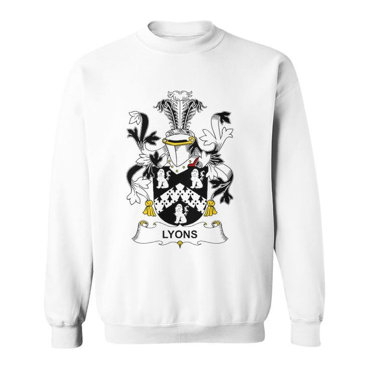 Lyons Coat Of Arms - Family Crest Sweatshirt