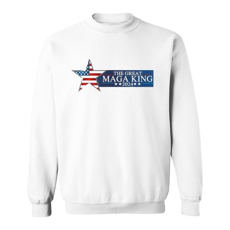 Mega King Usa Flag Proud Ultra Maga Trump 2024 Trump Support Sweatshirt
