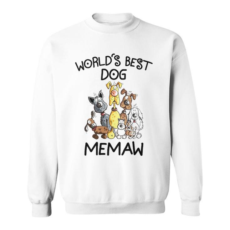 Memaw Grandma Gift   Worlds Best Dog Memaw Sweatshirt