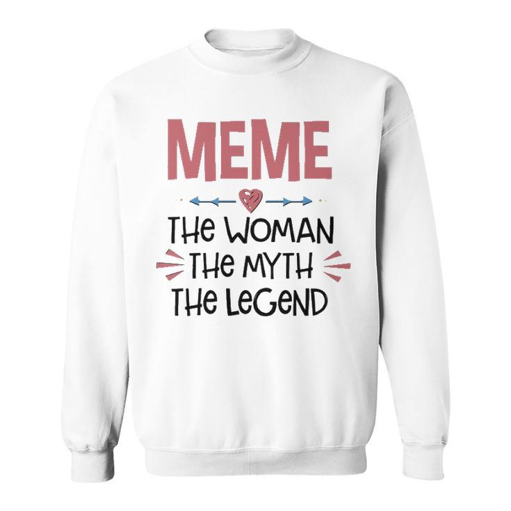 Meme Grandma Gift   Meme The Woman The Myth The Legend Sweatshirt