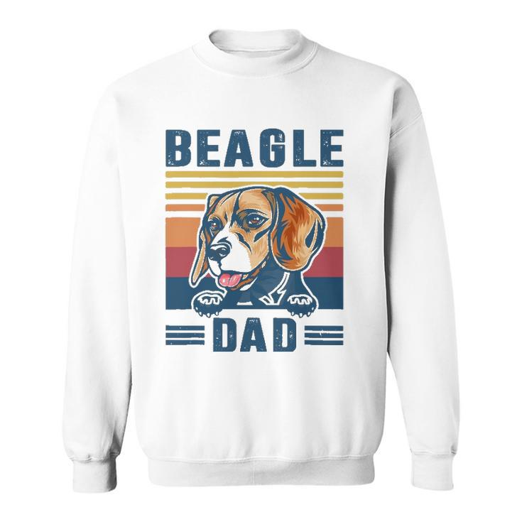 Mens Beagle Dad Father Retro Beagle Gifts Dog Dad Sweatshirt