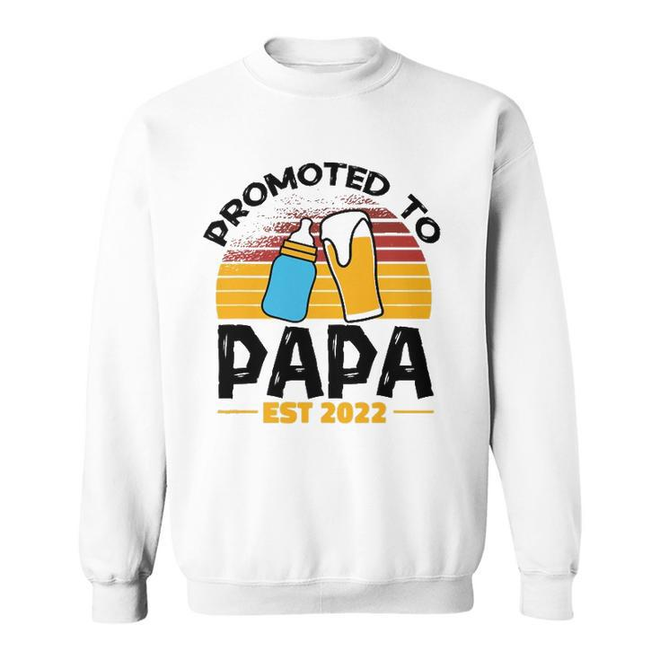 Mens First Time Grandpa Promoted To Papa 2022 Ver2 Sweatshirt