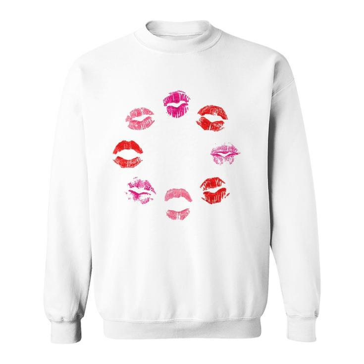 Mens Kiss Lipstick Print Lip Design Makeup Cute And Trendy Design  Sweatshirt
