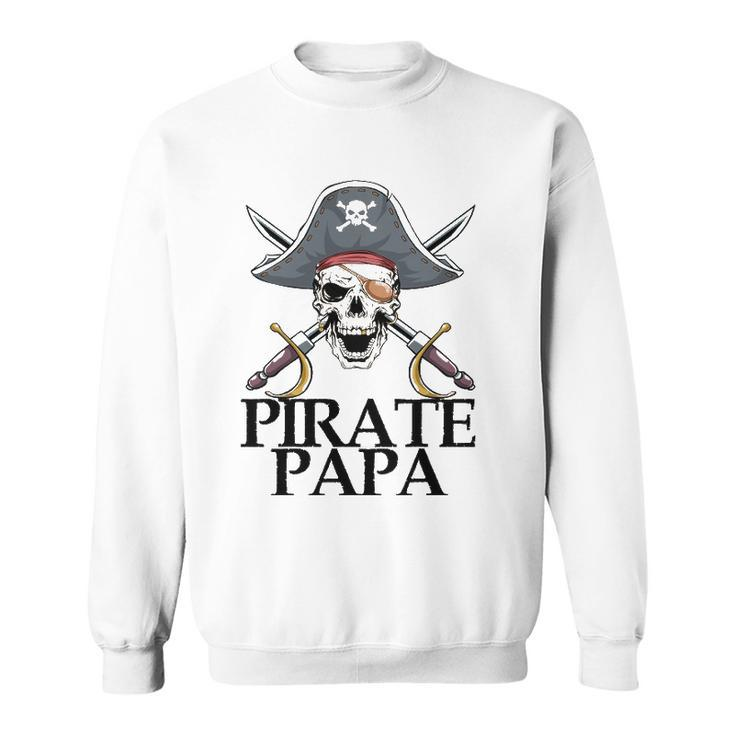 Mens Pirate Papa Captain Sword Gift Funny Halloween Sweatshirt