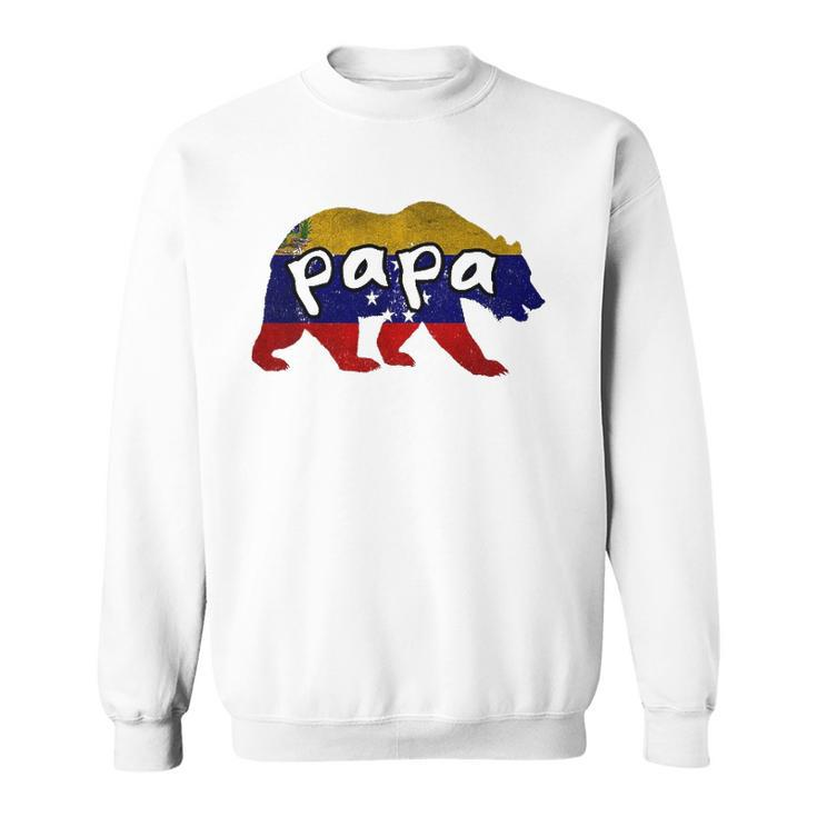 Mens Venezuelan Papa Bear  Matching Gift Sweatshirt