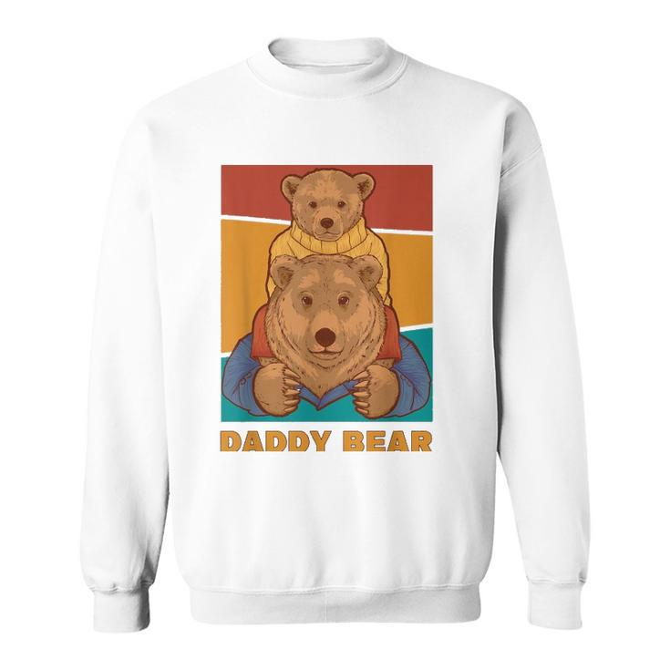 Mens Vintage Retro Daddy Bear Lovers Gift Sweatshirt