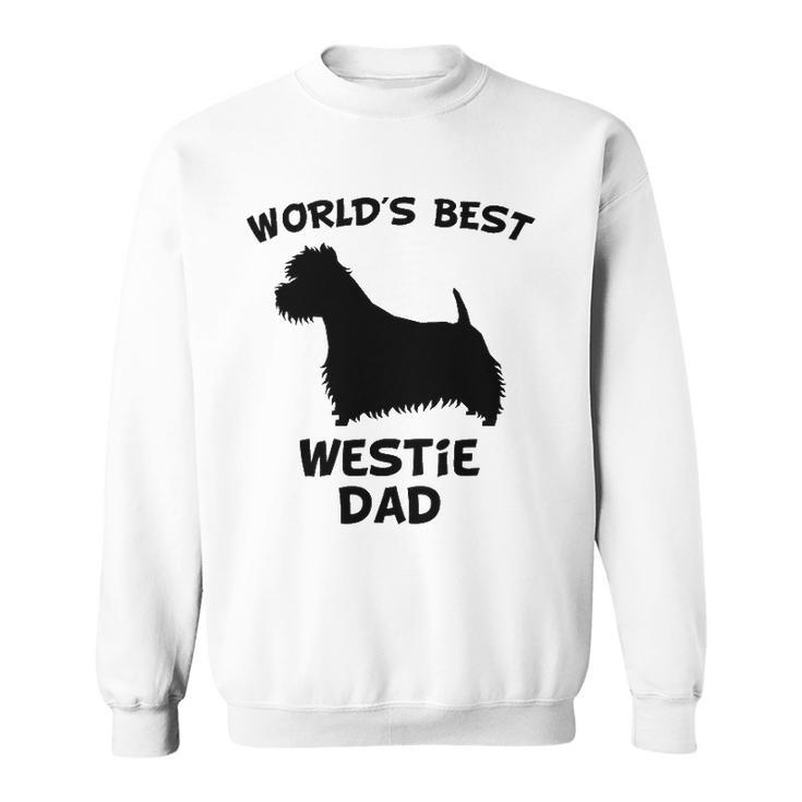 Mens Worlds Best Westie Dad Dog Owner Sweatshirt