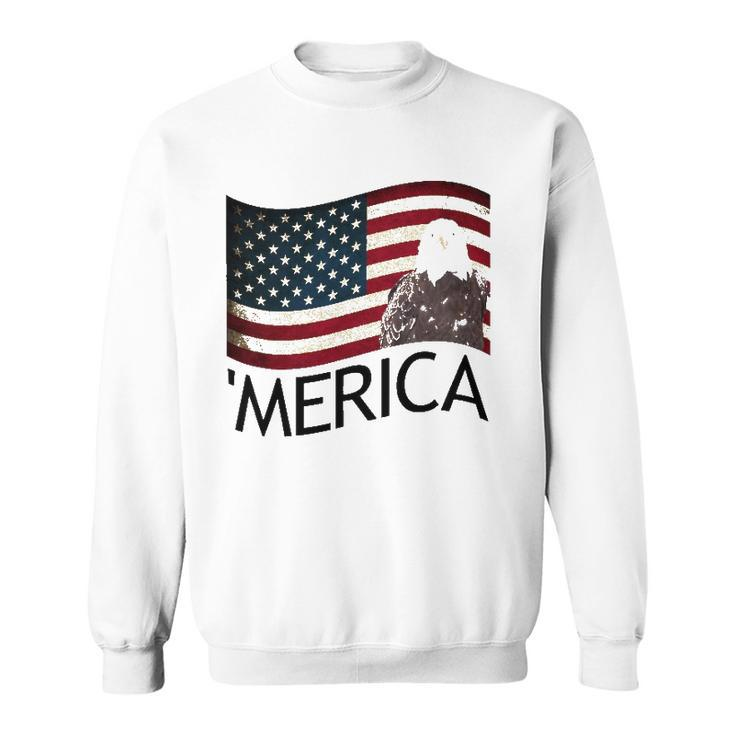 Merica Eagle Flag4th Of July Patriotic America Sweatshirt