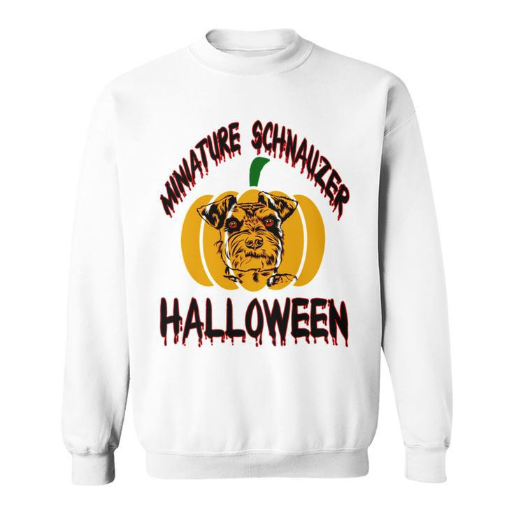 Miniature Schnauzer Halloween On All Hallows Night Sweatshirt