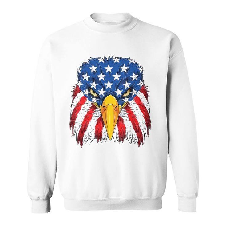 Patriotic Eagle 4Th Of July Usa American Flag Merica Men Kid Sweatshirt