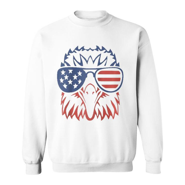 Patriotic Eagle 4Th Of July Usa American Flagraglan Baseball Sweatshirt