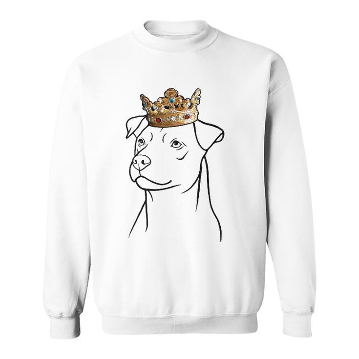 Patterdale Terrier Dog Wearing Crown Sweatshirt