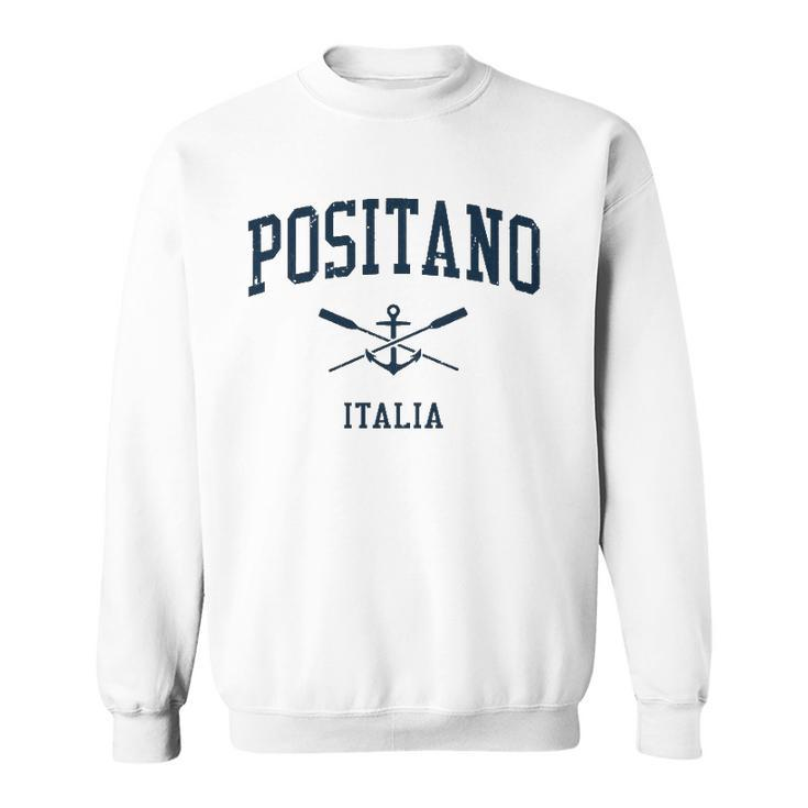 Positano Vintage Navy Crossed Oars & Boat Anchor Sweatshirt