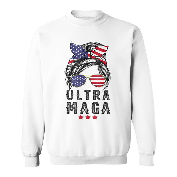 Pro Trump Ultra Mega Messy Bun  V2 Sweatshirt