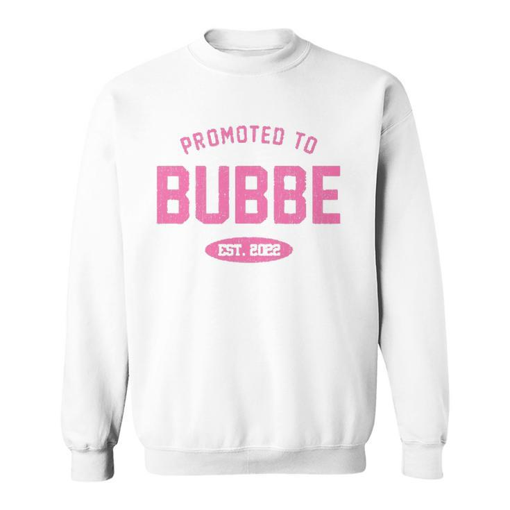 Promoted To Bubbe  Baby Reveal Gift Jewish Grandma Sweatshirt