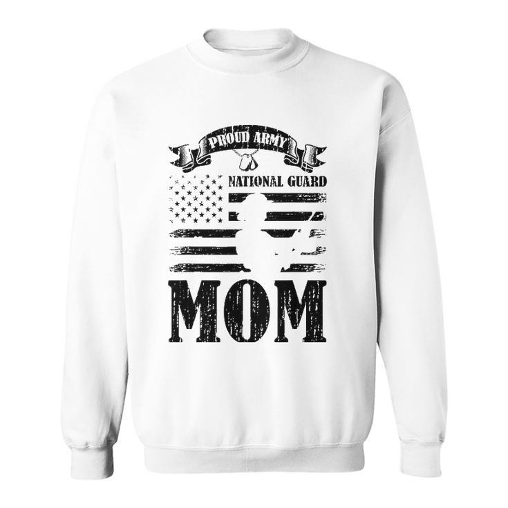 Proud Army National Guard Mom Us Flag Military Mothers Day Sweatshirt