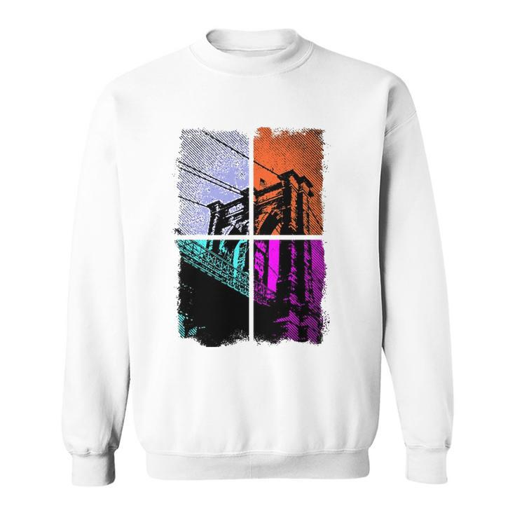 Retro Brooklyn Bridge Nyc Vintage Distressed Sweatshirt