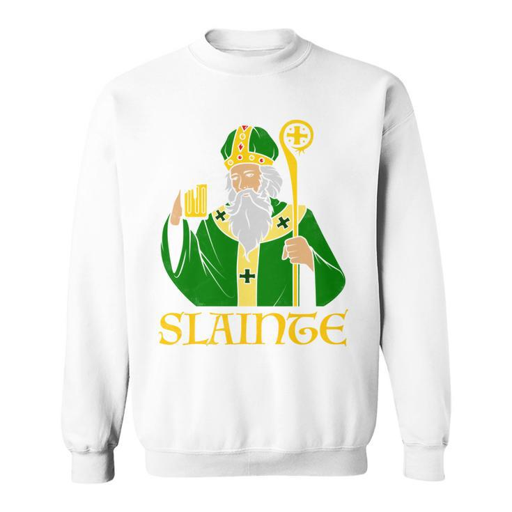 Slainte St Patricks Day Beer Saint Irish Gaelic L Sleeve   Sweatshirt