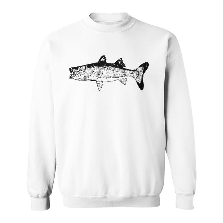 Snook Fish Portrait Cool Snook Fishing Mens Gift Sweatshirt