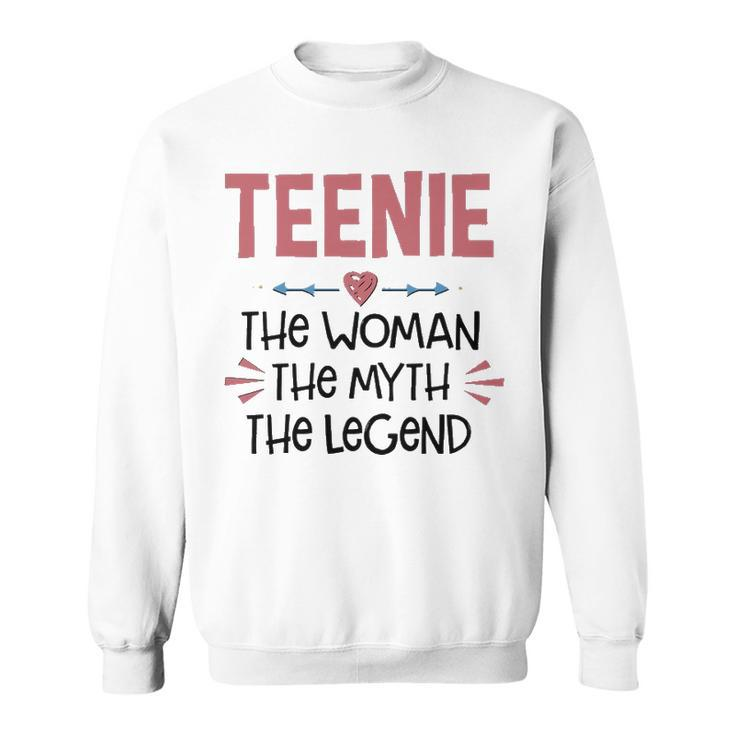 Teenie Grandma Gift   Teenie The Woman The Myth The Legend Sweatshirt