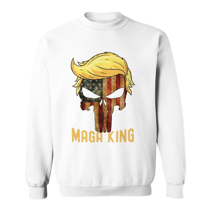 The Great Maga King  Donald Trump Skull Maga King Sweatshirt