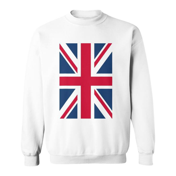 Uk Women Men Cool Vertical British Union Jack Flag Sweatshirt