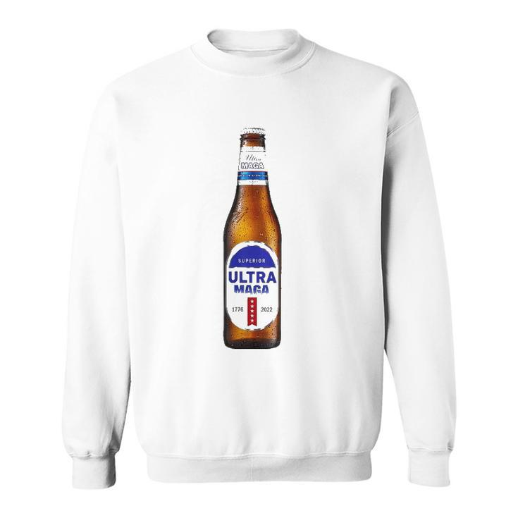 Ultra Maga  Funny Anti Joe Biden Ultra Maga Beer Sweatshirt
