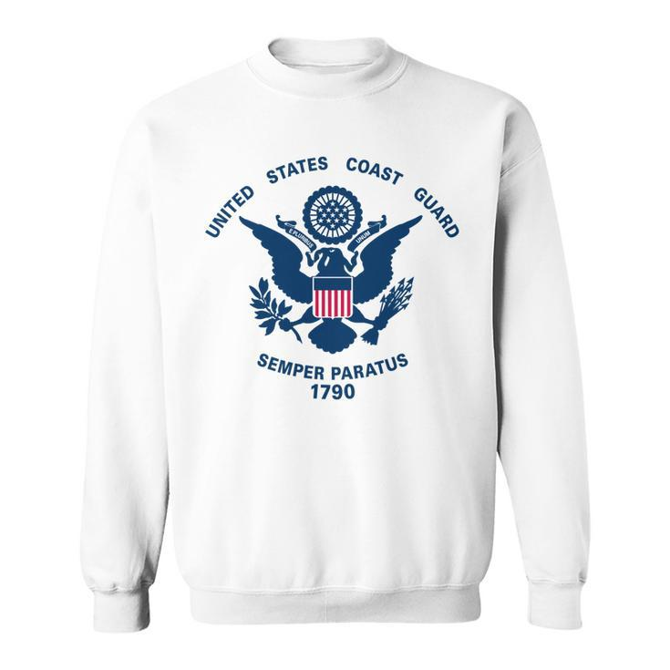 United States Coast Guard Uscg Logo Police Veteran Patriotic   Sweatshirt