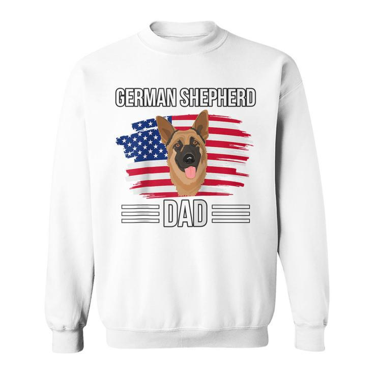 Usa Us Flag 4Th Of July Fathers Day German Shepherd Dad  Sweatshirt