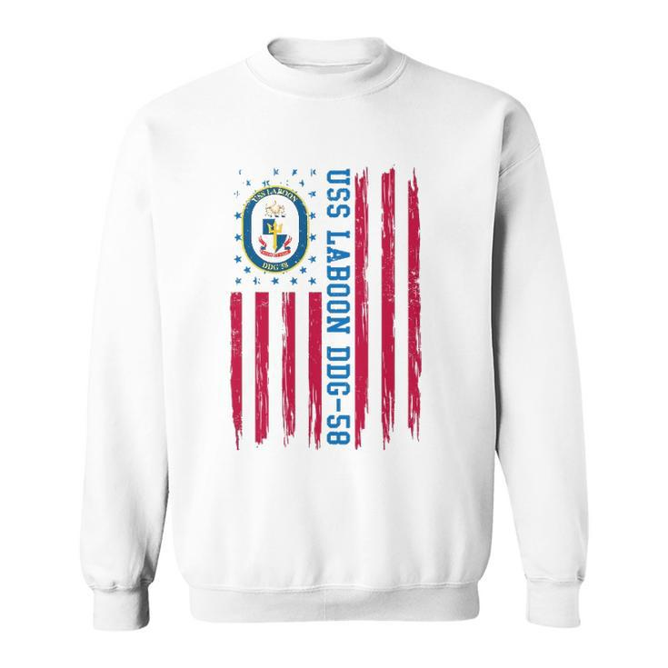 Uss Laboon Ddg-58 American Flag Veteran Fathers Day Sweatshirt