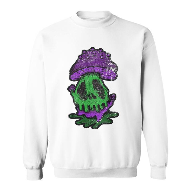 Vintage Psychedelic Monster Mushroom Halloween Trip Costume Sweatshirt