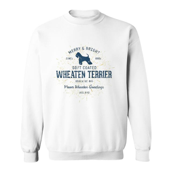 Vintage Style Retro Soft Coated Wheaten Terrier Raglan Baseball Tee Sweatshirt