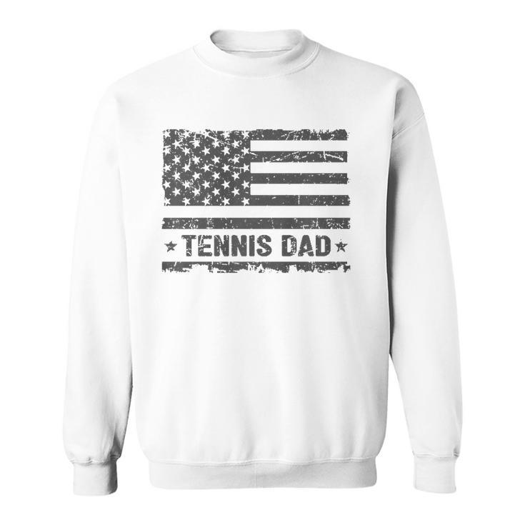 Vintage Tennis Dad America Us Flag Patriot Funny Gift  Sweatshirt