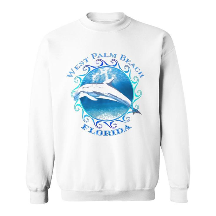 West Palm Beach Florida Vacation Souvenir Dolphin  Sweatshirt